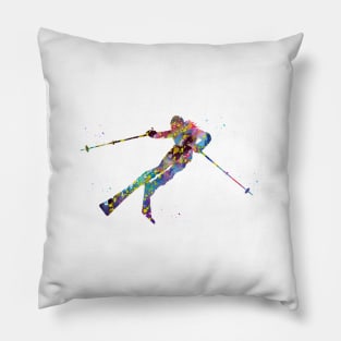 Ski Snow Boarder Pillow