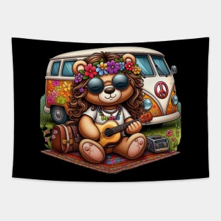 hippie teddy bear 1.0 Tapestry