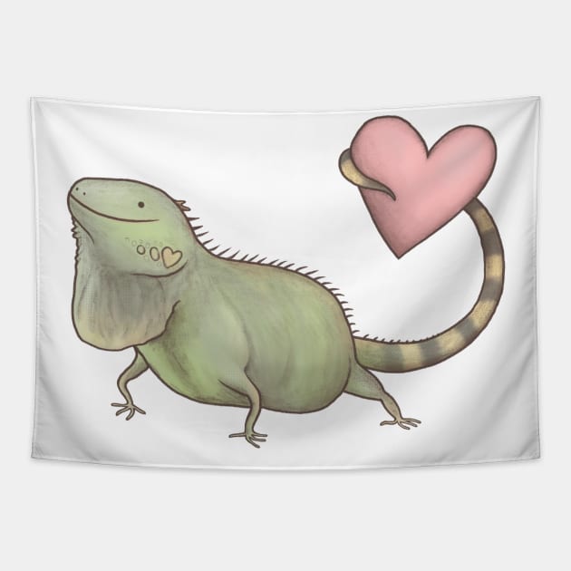 Iguana Love You Tapestry by Sophie Corrigan