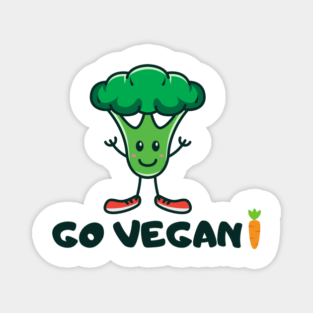 Go vegan! t-shirt Magnet by GenerativeCreations