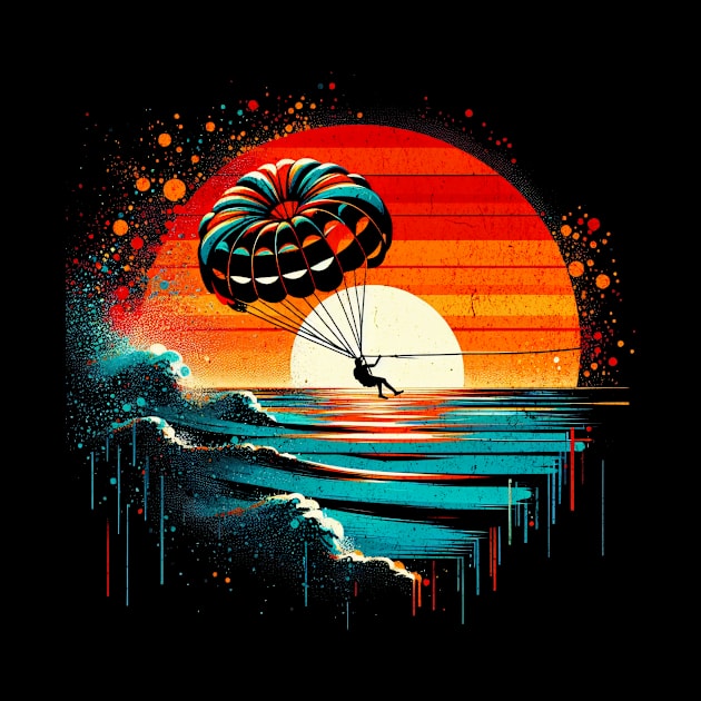 Parasailing Retro Grafitti Design by Miami Neon Designs