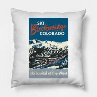 Breckenridge Vintage Ski Poster Pillow