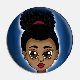 cute black girl illustration Pin