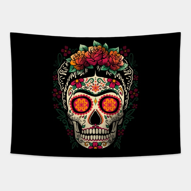 Frida calavera Tapestry by NemiMakeit