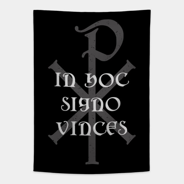 IN HOC SIGNO VINCES Chi Rho Christogram Tapestry by Beltschazar