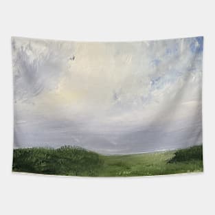 Graphic Art Field Oil on Canvas Tapestry