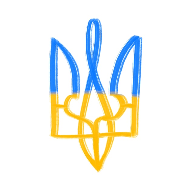 Tryzub - Ukrainian coat of arms by yuliia_bahniuk