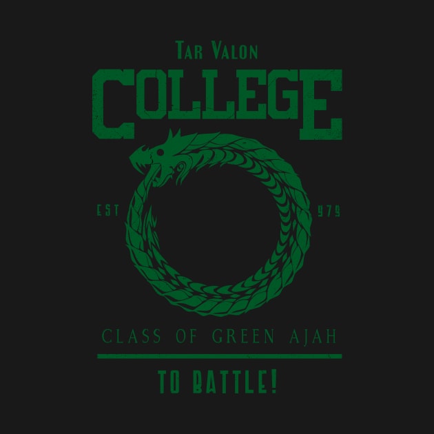 Tar Valon College Green Ajah Symbol Wheel of Time Parody by TSHIRT PLACE