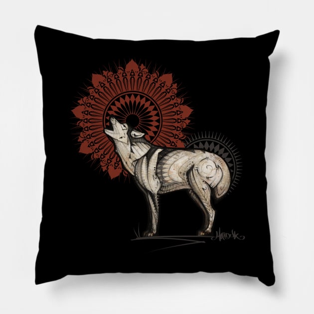 Wolf Totem 1 Pillow by SimonHaiduk