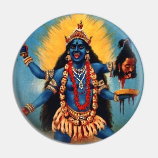 Kali trampling Shiva Pin