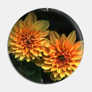 Orange Dahlia Pin