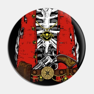 Funny Spooky Pirate Costume Pin