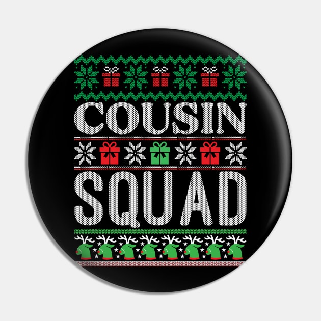 Cousin squad ugly christmas sweater Pin by MZeeDesigns