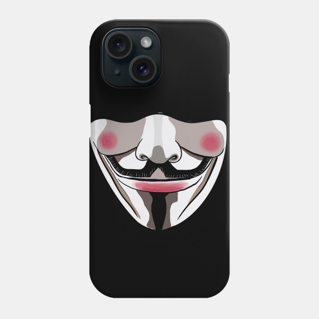 Anonymous Mask Phone Case by tabslabred