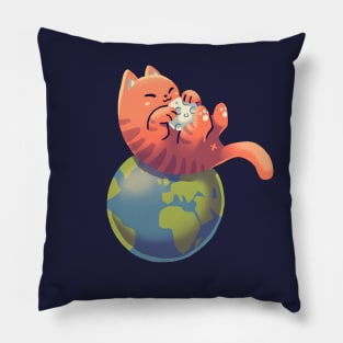 Cats in Space Moon // Universe, Kittens, Feline Pillow