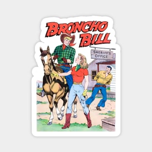 Broncho Bill Prisoner Cowboy Western Retro Comic Magnet