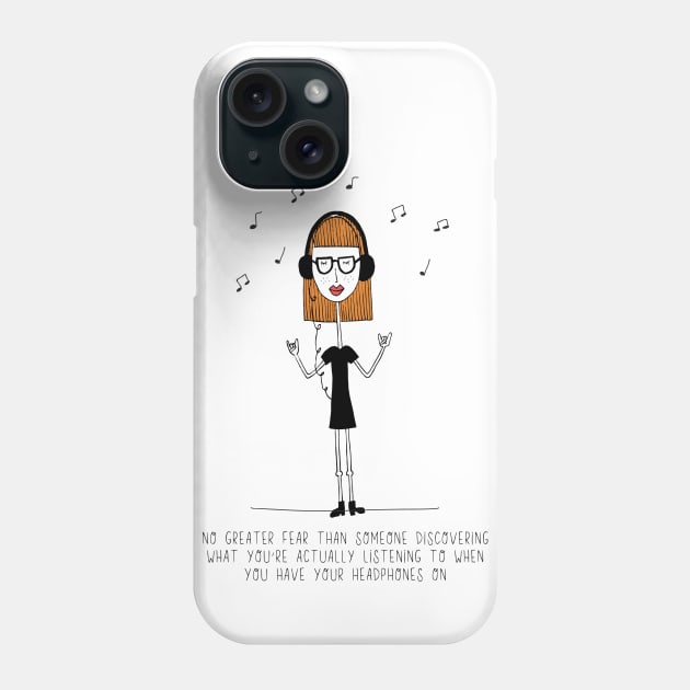 Headphone Fears Phone Case by bustle