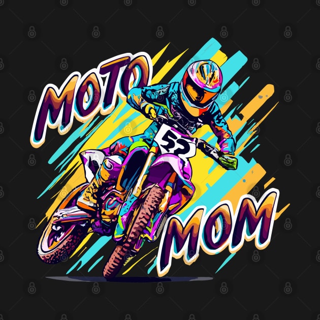 "MOTO MOM Urban Blaze"- Dirt Bike Racing by stickercuffs