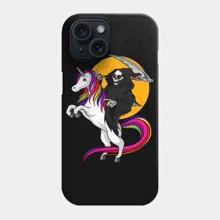 Grim Reaper Riding Unicorn Phone Case