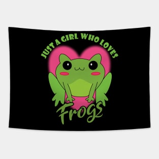 Just A Girl Who Loves Frogs Tapestry
