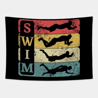 Retro Vintage Swimmer Swimming Tapestry