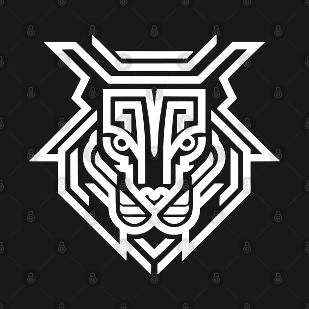 The Tiger Head (White) by WildyWear