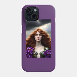 Lady Knight With Violets Phone Case