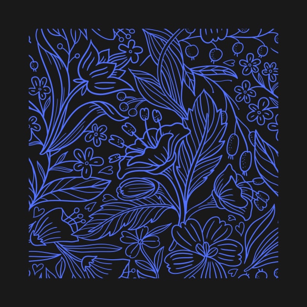 Blue Flowers Design by NocClub