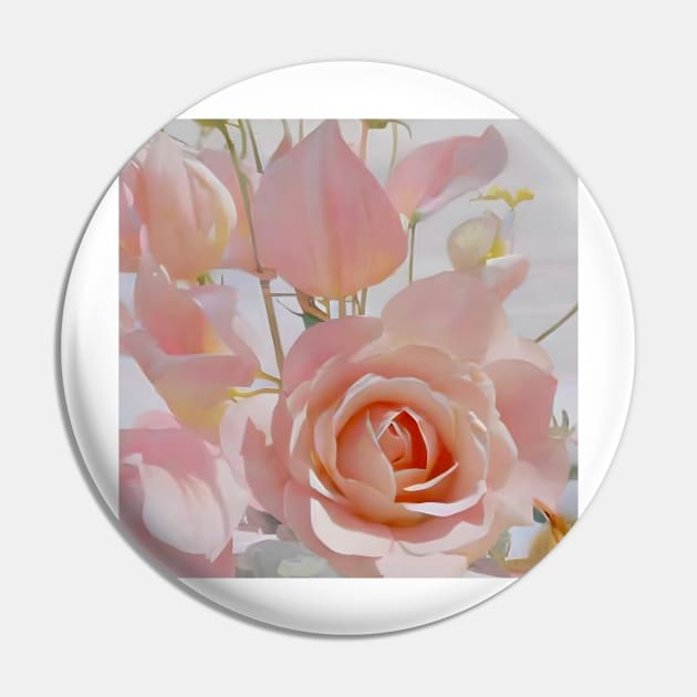 Pale Pink Roses Pin by DANAROPER