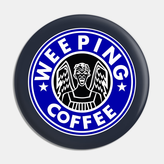 WEEPING COFFEE Pin by KARMADESIGNER T-SHIRT SHOP