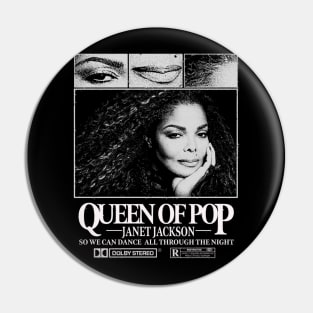 Janet Jackson Queen of Pop Pin