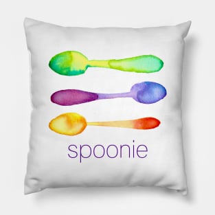 Spoonie (Three Watercolor Spoons) Pillow