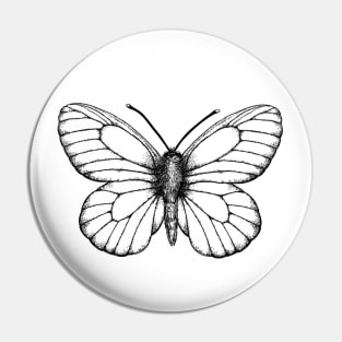 Black-veined white butterfly Pin