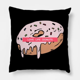 Love life donuts Pillow