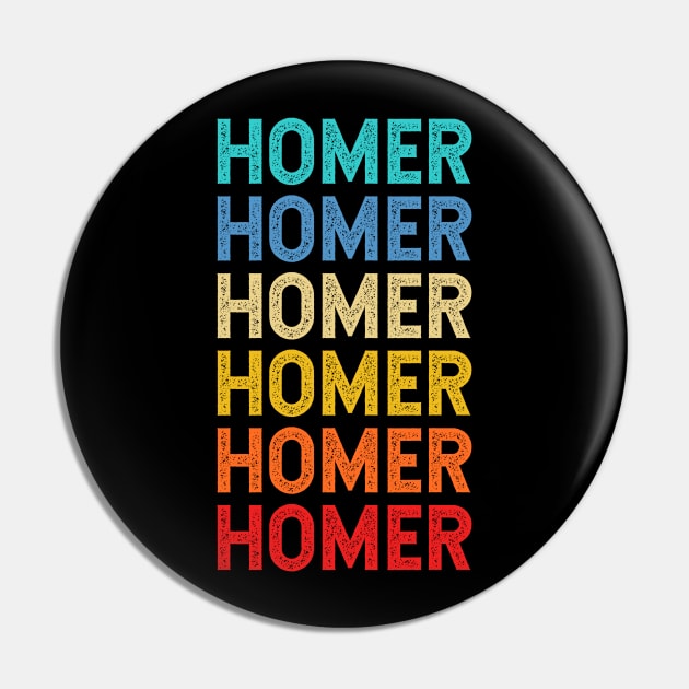 Homer Name Vintage Retro Custom Gift Named Homer Pin by CoolDesignsDz