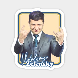 Zelensky Ukraine / Retro Fan Art Design Magnet