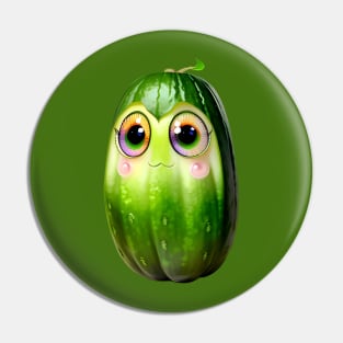 Spectacle Slice - The Adorkable Cucumber! Pin