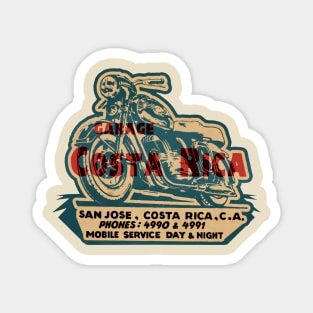 Vintage Costa Rican Moto Shop Magnet