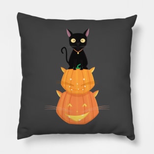 Pumpkin Cat Pillow