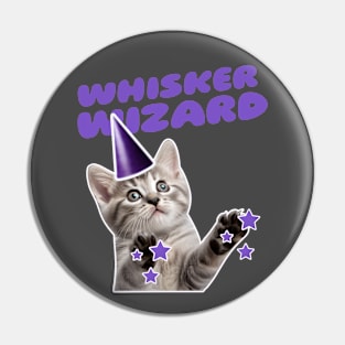 Cute Funny Cat Wizard Pin