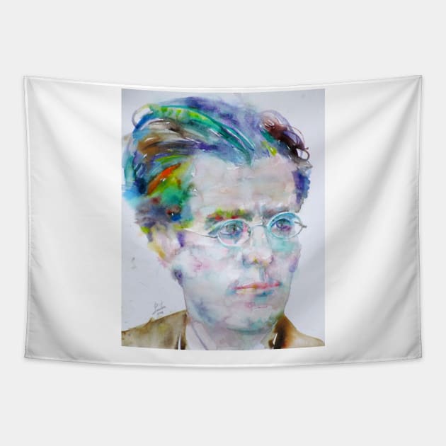 GUSTAV MAHLER watercolor portrait .2 Tapestry by lautir