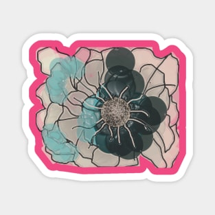 abstract plastic wrap FLOWER Magnet