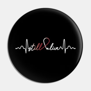 Still Alive- Oral cancer Gifts Oral cancer Awareness Pin