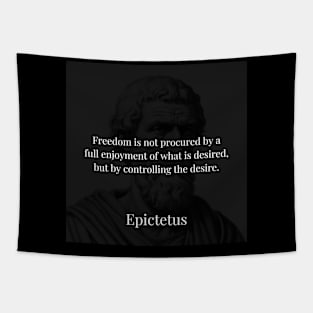 Epictetus's Truth: Freedom through Desire Control Tapestry