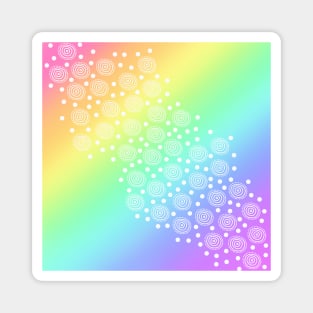 Rainbow Gradient with Circles and Dots Magnet