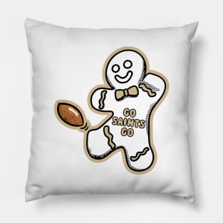 New Orleans Saints Gingerbread Man Pillow