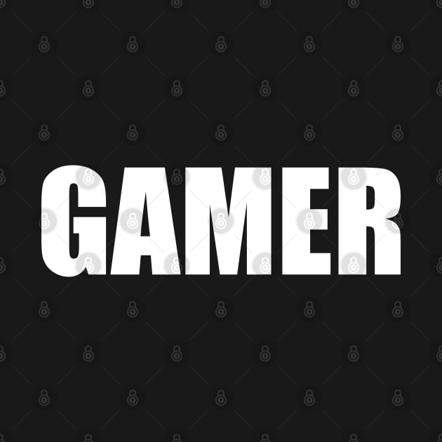 Gamer text on black and white  Design for kids and Gamers by ArtoBagsPlus