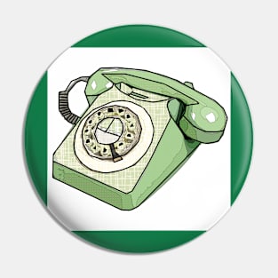 Sodaartstudio Digital Pop Art Retro Relic Telephone Pin