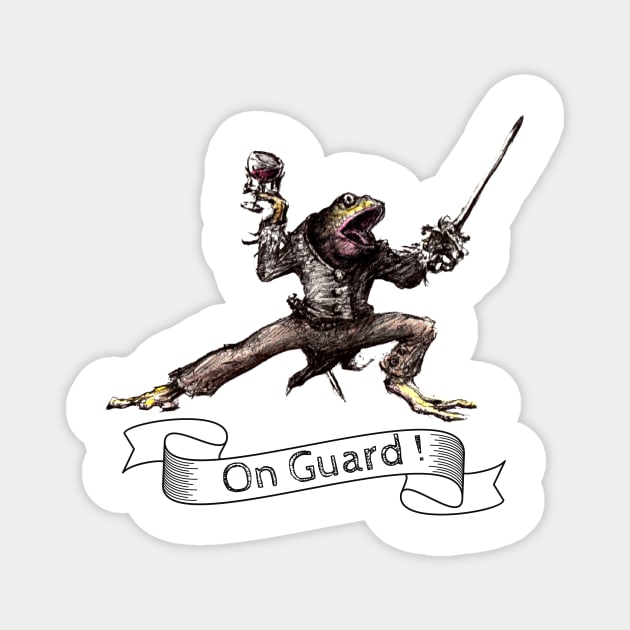 Fencing frog On guard ! 2 Magnet by artbyst