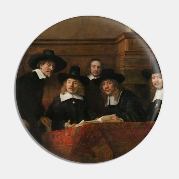 The Syndics of the Amsterdam Drapers' Guild, known as the Sampling Officials by Rembrandt Pin by Classic Art Stall